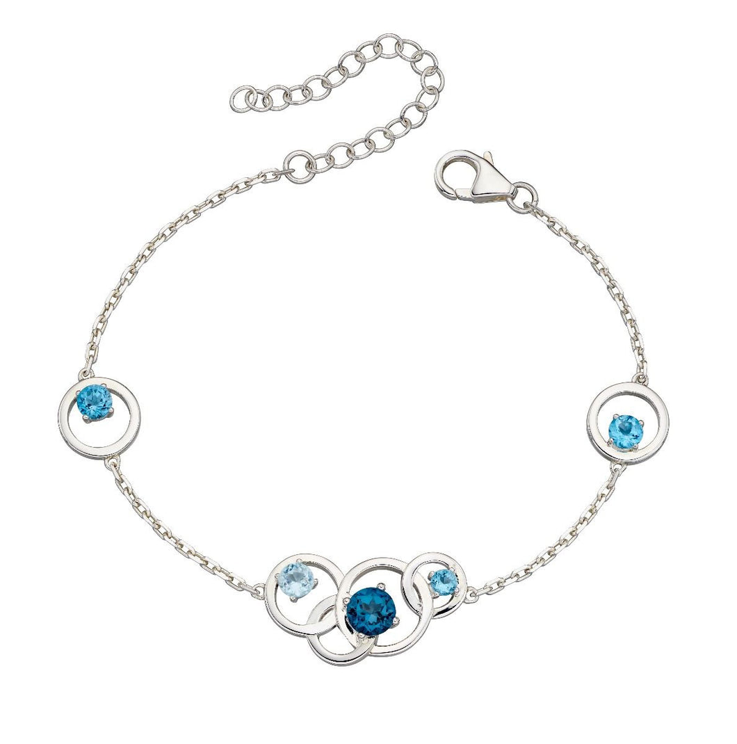 Silver Blue Topaz bracelet.