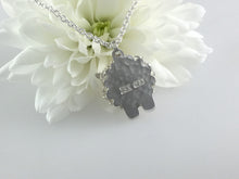 Load image into Gallery viewer, Silver sheep necklace, individually hand crafted in Wales at Jeffs Jewellers.
