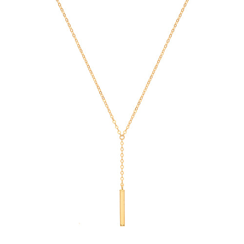 9ct Gold Dainty Bar Necklace.
