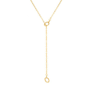 9ct Gold Dainty Loop Lariot Necklace.