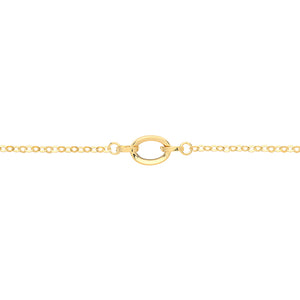 9ct Gold Dainty Loop Bracelet.