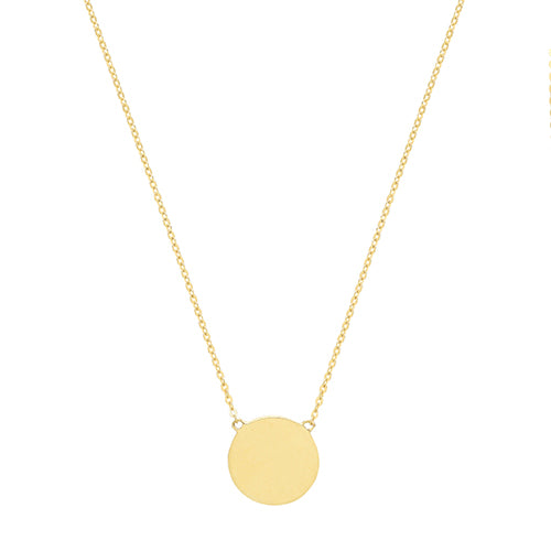 9ct Gold Dainty Disc Necklace.