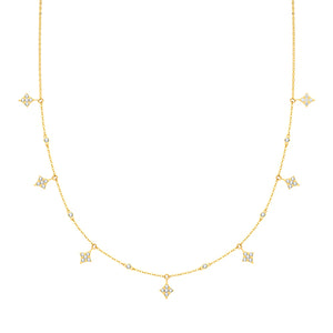 9ct Gold Dainty Dew Drop Necklace.