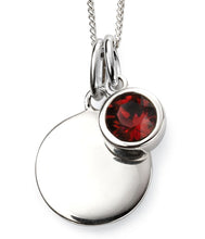 Load image into Gallery viewer, Silver Birthstone necklace January.
