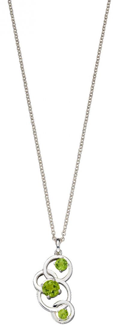 Silver Peridot Necklace.